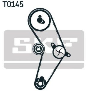 Комплект (ремінь+ролик+помпа) skf VKMC 02204-3