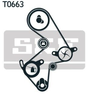 Комплект (ремінь+ролик+помпа) skf VKMC 91003