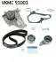 Комплект (ремінь+ролик+помпа) SKF VKMC 91003