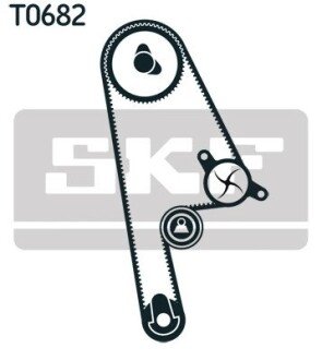 Комплект (ремінь+ролик+помпа) skf VKMC93616