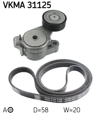 Комплект ременя грм SKF VKMA31125 (фото 1)
