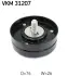 Натяжной ролик, поликлиновой ремень (Пр-во) SKF VKM 31207