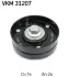 Натяжной ролик, поликлиновой ремень (Пр-во) SKF VKM 31207