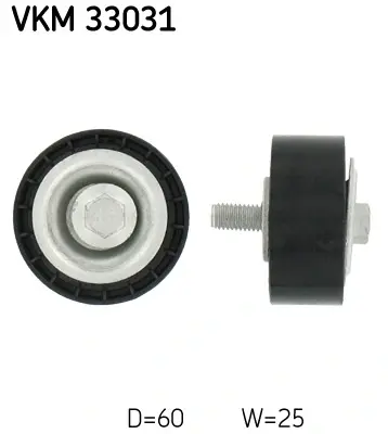 Паразитный, ведущий ролик, поликлиновой ремень (пр-во) SKF VKM 33031