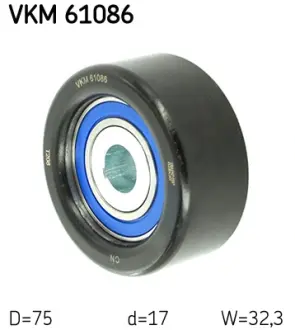 Паразитный / ведущий ролик, поликлиновой ремень SKF VKM 61086