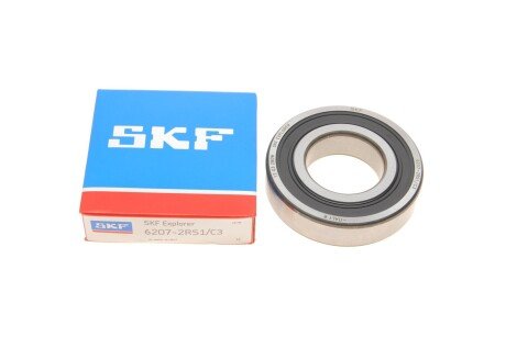 Підшипник кульковий d>30 skf 62072RS1C3