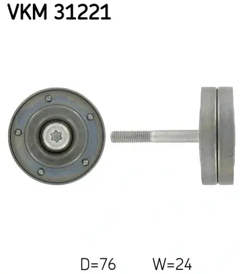 Ролик модуля натягувача ременя SKF VKM 31221