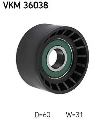 Ролик модуля натягувача ременя SKF VKM 36038