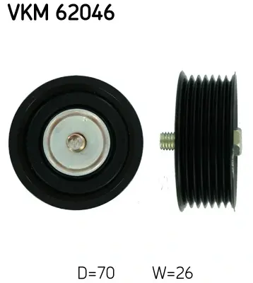 Ролик модуля натягувача ременя SKF VKM62046