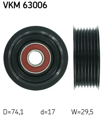 Ролик модуля натягувача ременя SKF VKM63006 (фото 1)