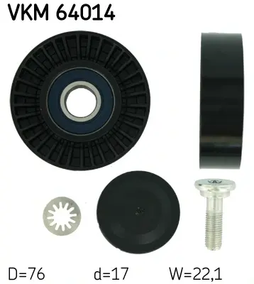 Ролик модуля натягувача ременя SKF VKM 64014