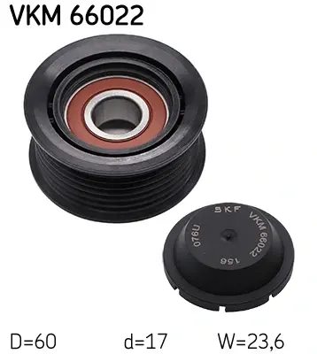 Ролик модуля натягувача ременя SKF VKM66022