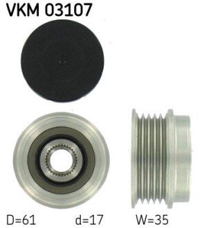 Шків генератора skf VKM03107