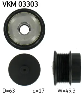 Шків генератора SKF VKM 03303