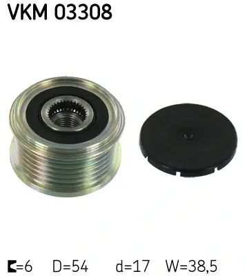 Шкiв генератора SKF VKM 03308 (фото 1)