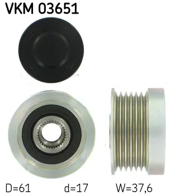 Шків генератора SKF VKM 03651