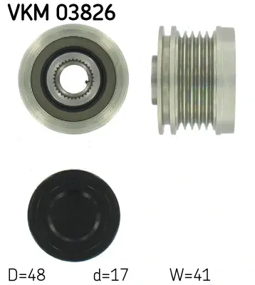 Шків генератора SKF VKM 03826