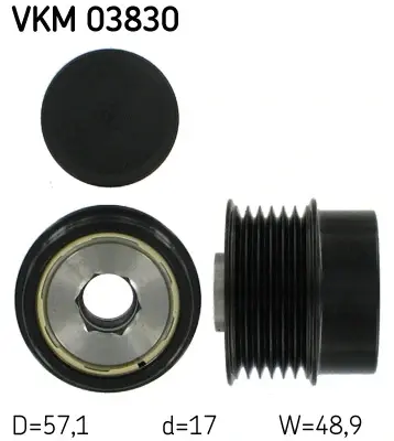 Шків генератора SKF VKM 03830 (фото 1)