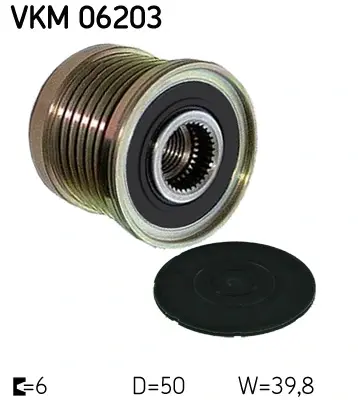 Шків генератора SKF VKM 06203