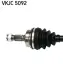 CITROEN Полуось лев.L=590mm 25/24 зуб.Berlingo,Xsara,ZX,Peugeot 305 SKF VKJC 5092