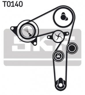 К-кт ГРМ (рем.+2 шт. ролики) Opel Astra H, Vectra C 1.9CDTI 04- skf VKMA02194