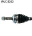 OPEL Полуось правая L=932mm Combo 00- SKF VKJC8343