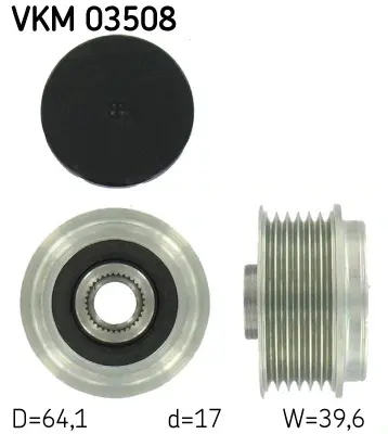 OPEL Шкив генератора Astra H 04- SKF VKM 03508