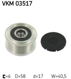 OPEL Шкив генератора Astra J 1.7CDTI 09- skf VKM03517