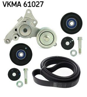 TOYOTA К-кт ГРМ (ролики + ремінь + кріплення) HILUX VI (N1) 2.5 D-4D 01-05 skf VKMA 61027 на Тойота Хайлюкс