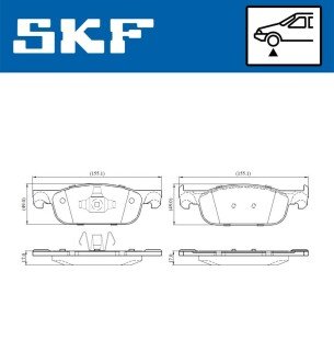 Тормозні (гальмівні) колодки skf VKBP80020