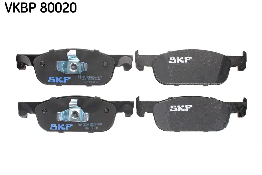 Тормозні (гальмівні) колодки SKF VKBP80020 (фото 1)