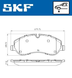 Тормозные колодки skf VKBP80029E
