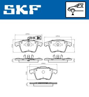 Тормозні (гальмівні) колодки skf VKBP80042E