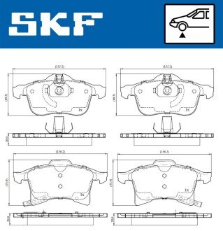 Тормозные колодки skf VKBP80043A