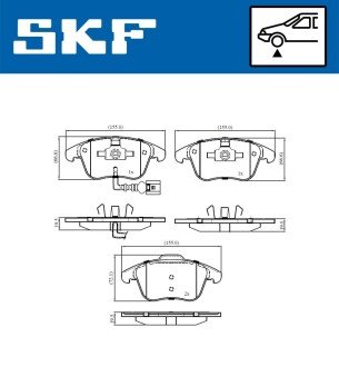 Тормозные колодки skf VKBP80073E