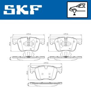 Тормозные колодки skf VKBP80085