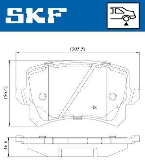 Тормозные колодки skf VKBP90023