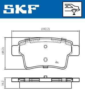 Тормозные колодки skf VKBP90088