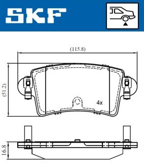Тормозные колодки skf VKBP90097