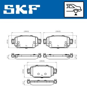 Тормозные колодки skf VKBP90499A