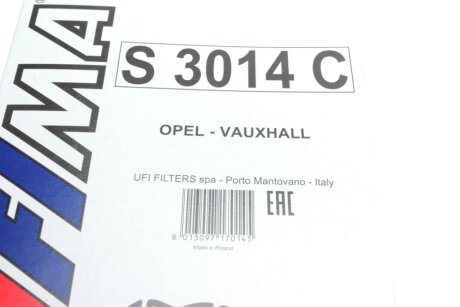 Фільтр салону OPEL ""1,8-2,6 ""96-02 sofima S3014C