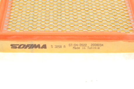 Фiльтр повiтряний 292x234x52mm sofima S3258A