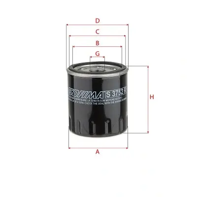 Масляный фильтр sofima S 3752 R