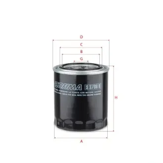 SOFIMA Фільтр оливи Sofima S 3786 R