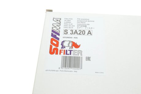 Фільтр повітряний HYUNDAI/KIA Santa Fe III/Sorento II 2.0 2.2 sofima S3A20A