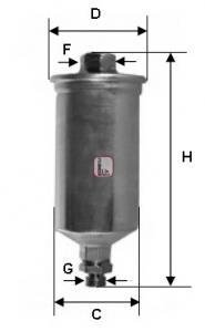 Фільтр паливний sofima S1661B