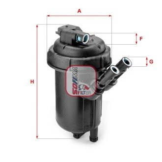 Фiльтр паливний з корпусом sofima S5114GC на Опель Корса с