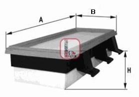 Фiльтр повiтряний sofima S1410A