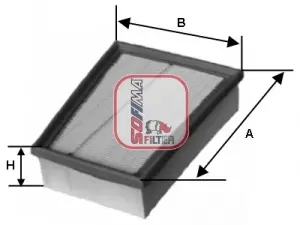 Фільтр повітряний sofima S5040A