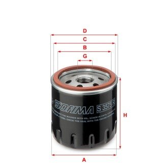 Масляний фільтр sofima S3575R на Фольксваген Артеон